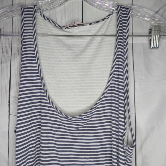 Victoria's Secret Striped Rouched Sides Sleeveless Maxi Dress - Picture 1 of 16